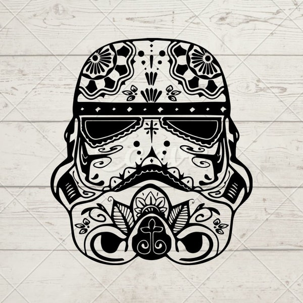Storm trooper mandala digital file SVG Star Wars Cricut Silhouette
