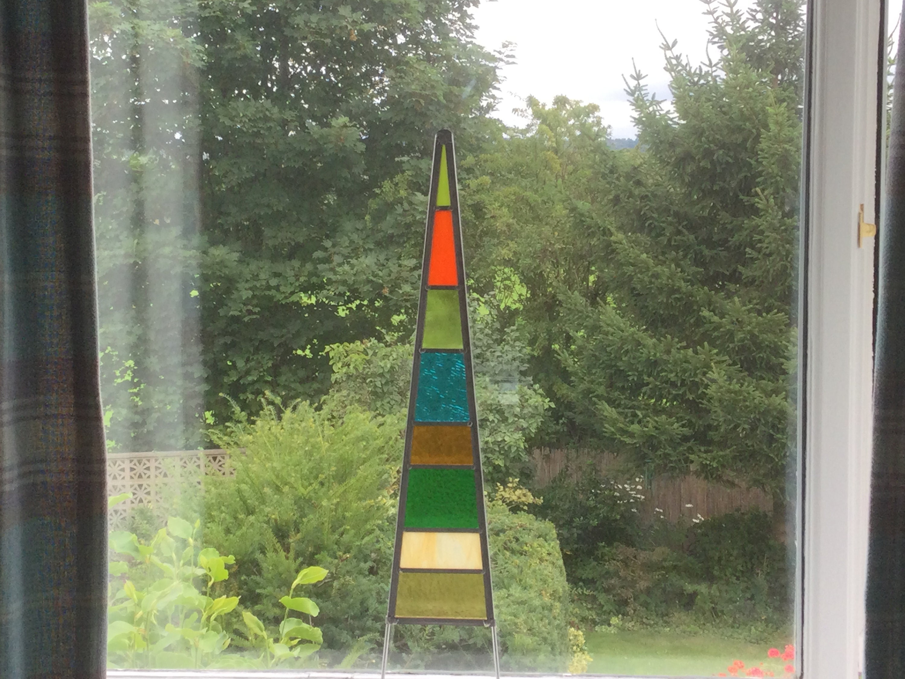 Stained Glass Garden Sculpture Etsy UK