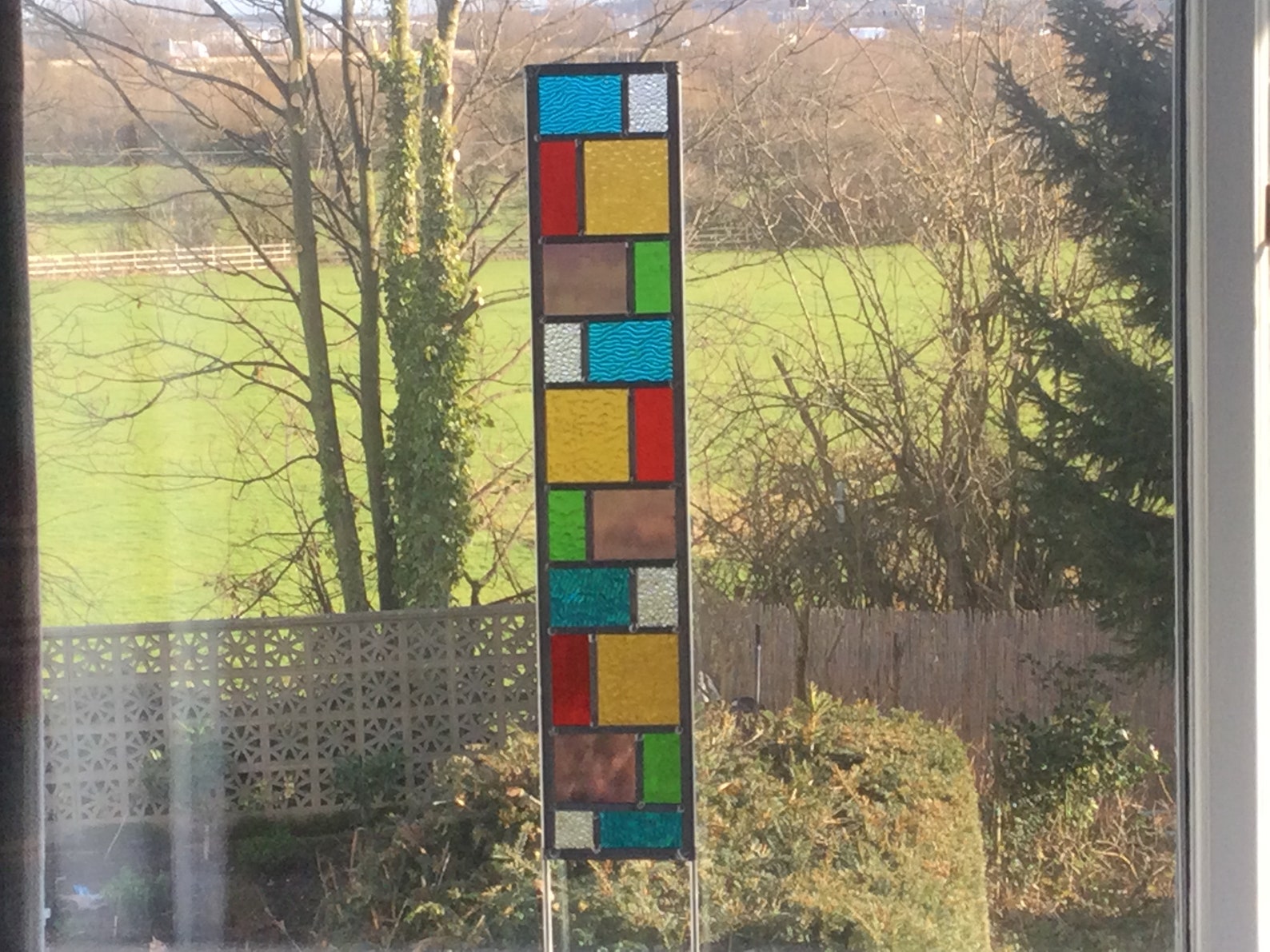 Stained Glass Garden Sculpture Etsy UK