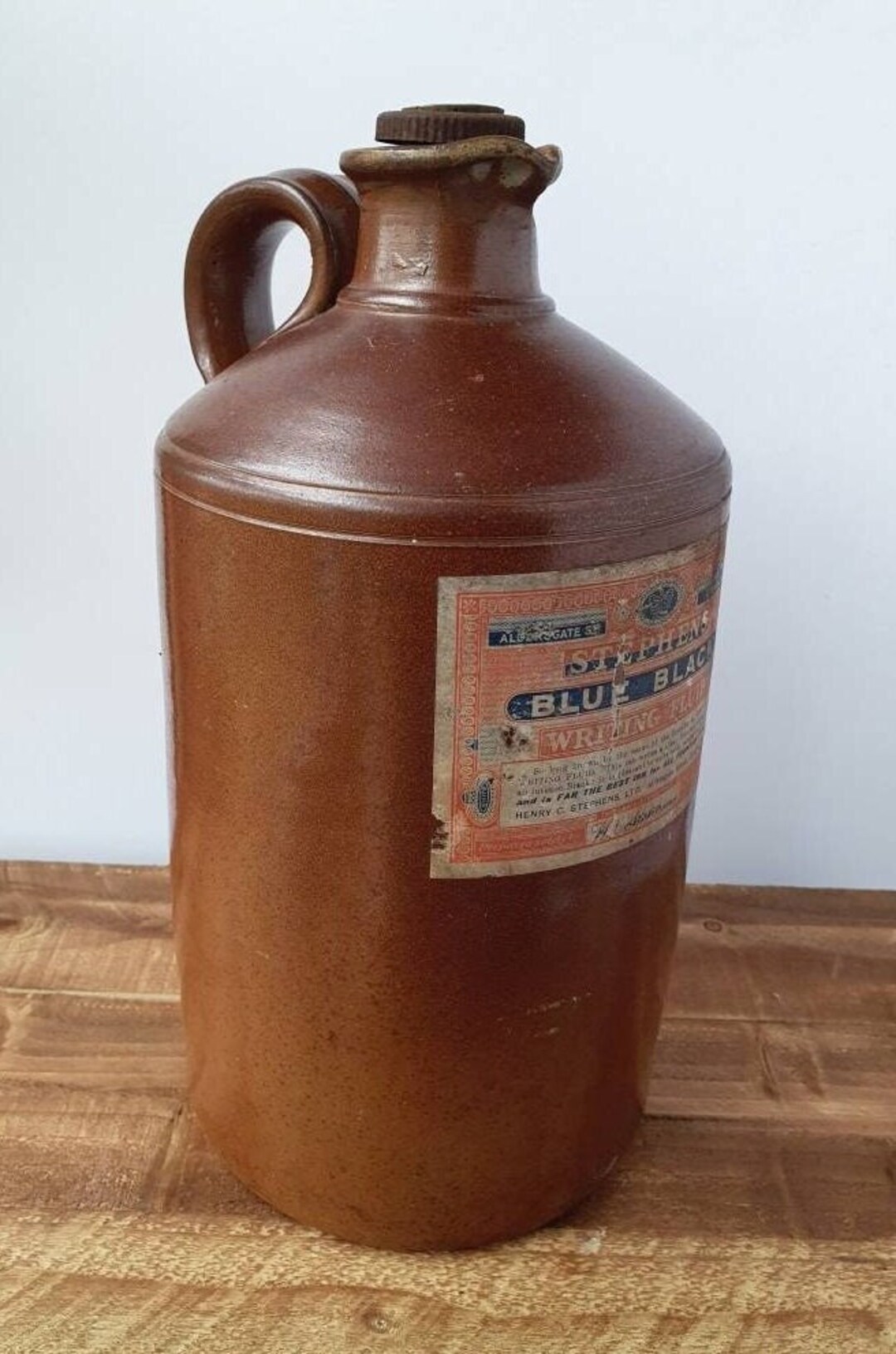 Antique Stephens Ink Bottle Large Antique Saltglazed Etsy Australia