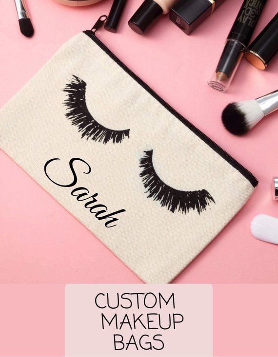 Personalized Makeup Bag Personalized Gift Add Your Own Text Etsy