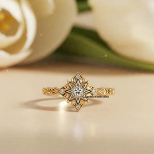 Circa 1920 Edwardian Art Deco Ring, Delicate Vintage Style Ring, Five Stone Diamond Ring, Dainty Filigree Ring, Two Tone Silver Antique Ring