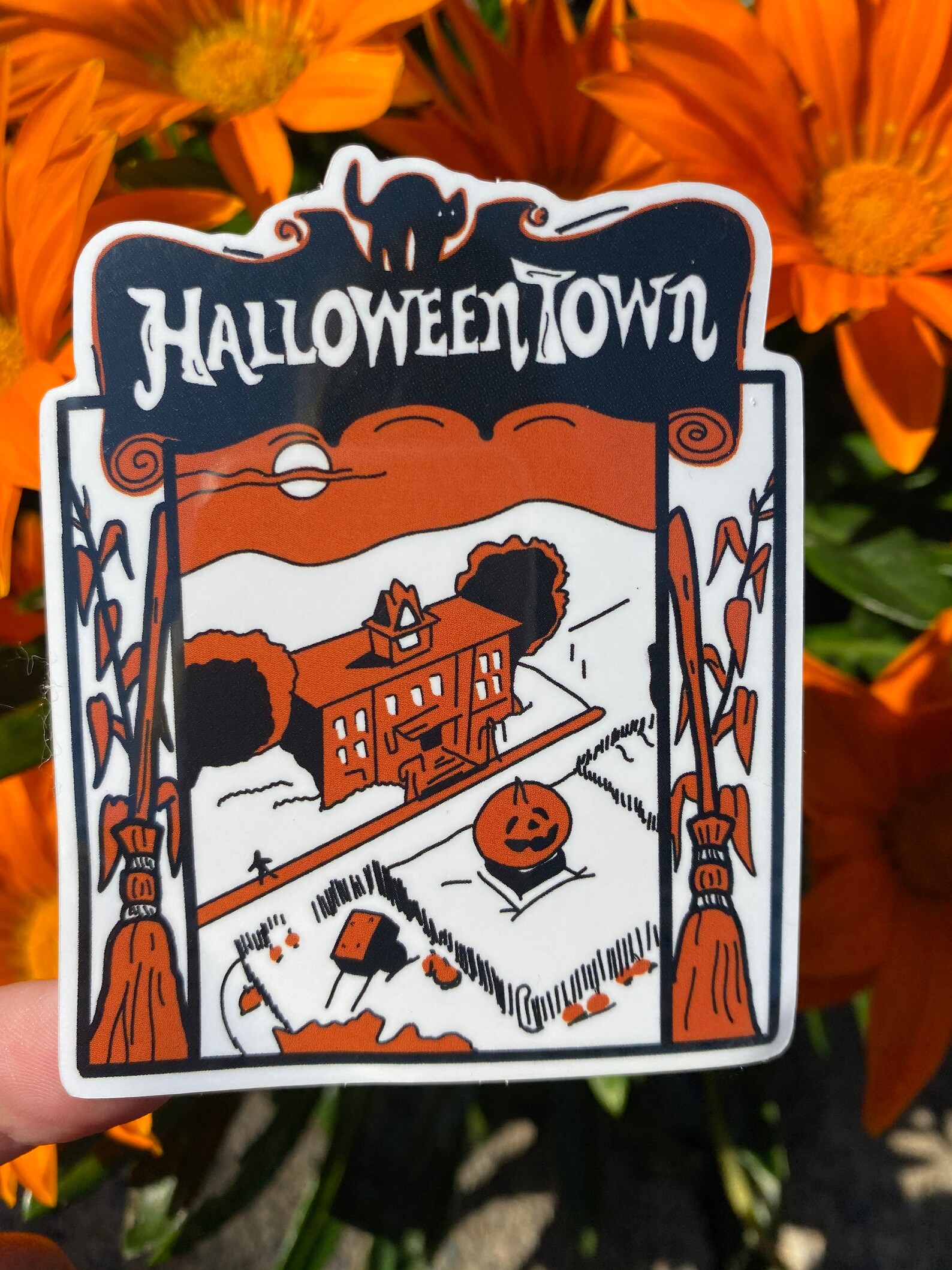 Halloweentown Vinyl Sticker Etsy