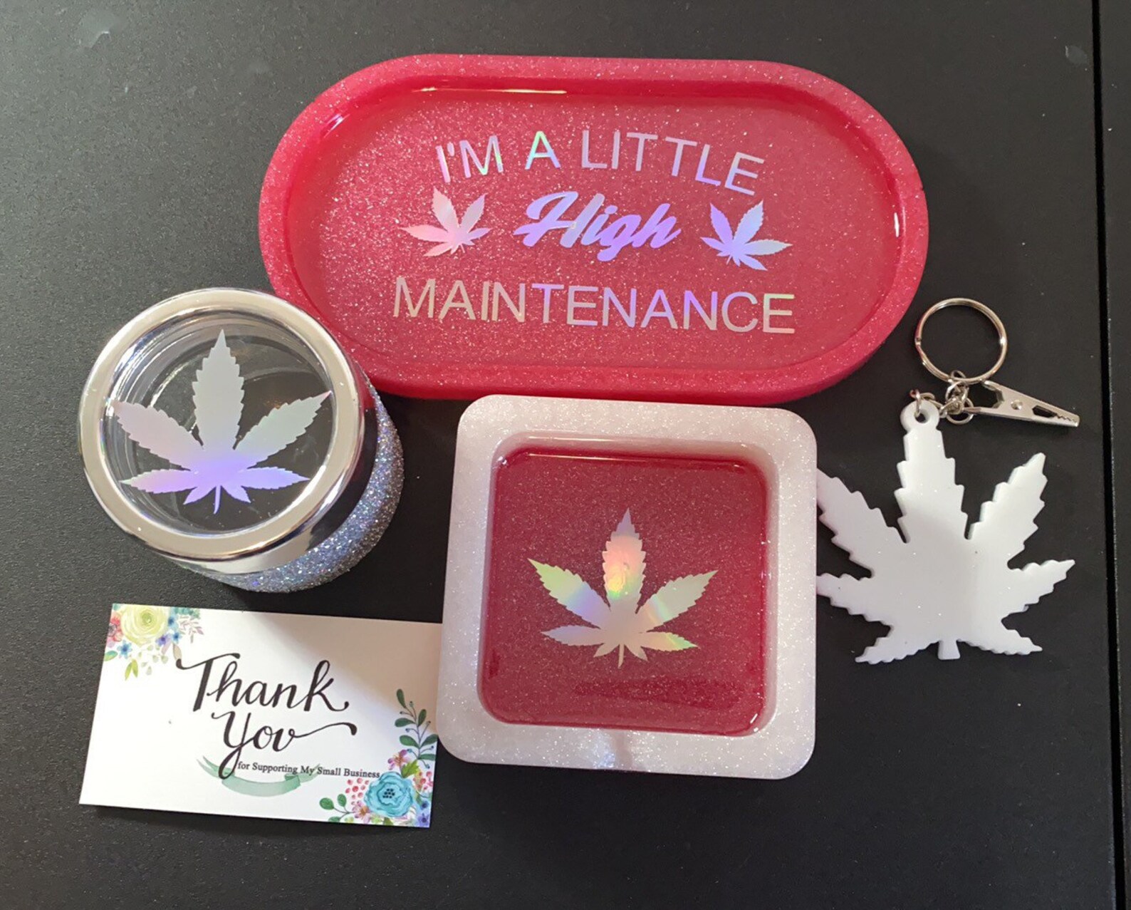 Custom Rolling Tray Sets rolling tray ashtray stash jar Etsy
