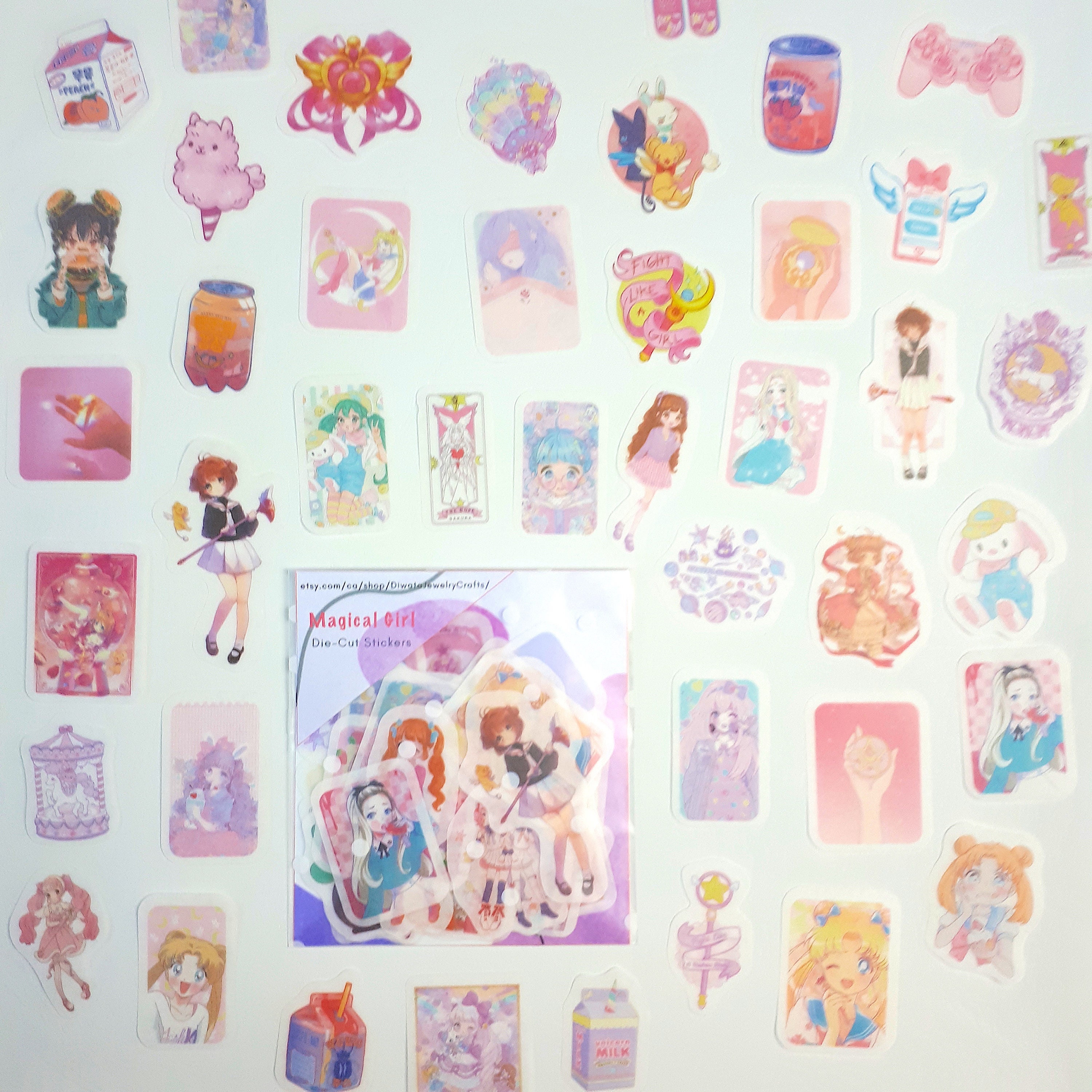 Mahou Shoujo Magical Girl Kawaii Cute Details about   Japanese Harajuku E-Girl Sticker Sheets 