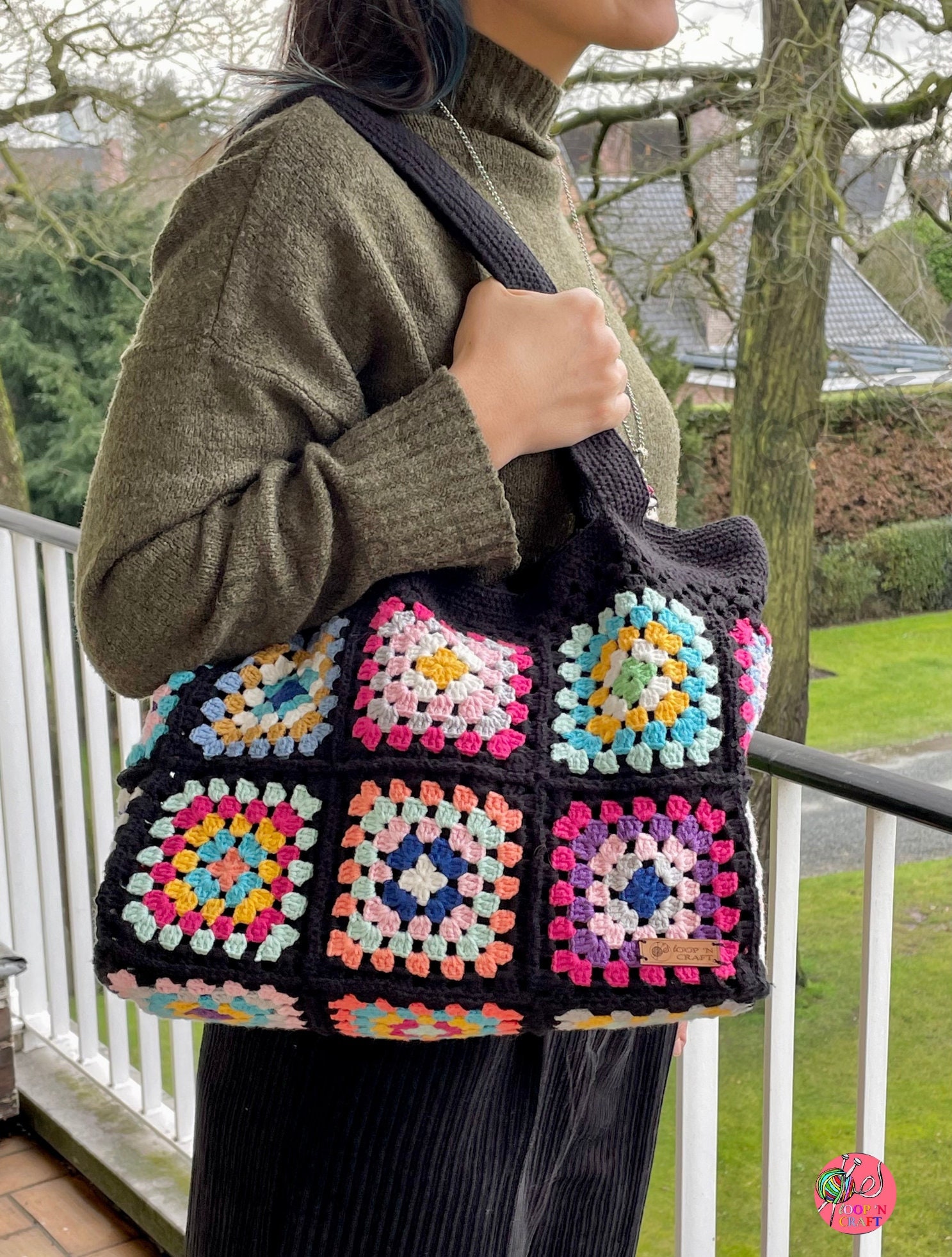 Tassen & portemonnees Handtassen Hobotassen Handmade Crocheted Boho Bag 