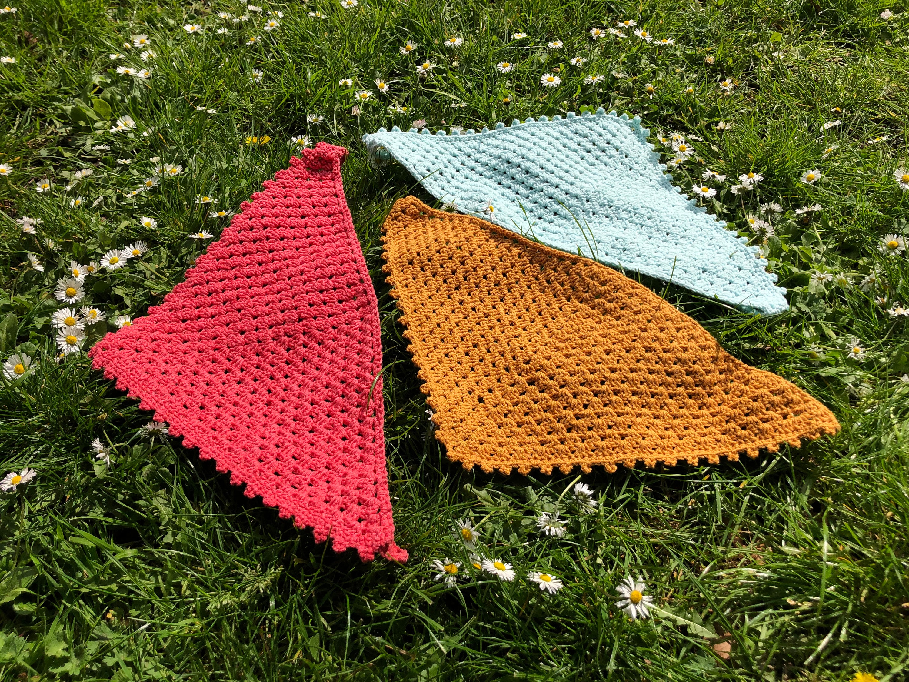 UPON REQUEST Handmade Crochet Bandana – Vintage Japanese Yarn Custom Crochet Bandana | Bandana | Retro Bandana | Retro  main image 3