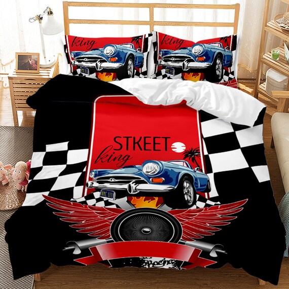 Racing Car Bedding Set for Boys Kids 