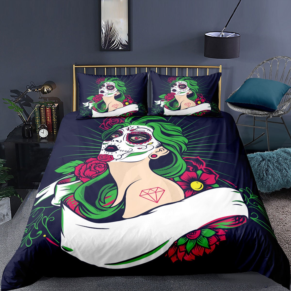 Discover Sugar Skull Bedding Comforter Bedding Sets