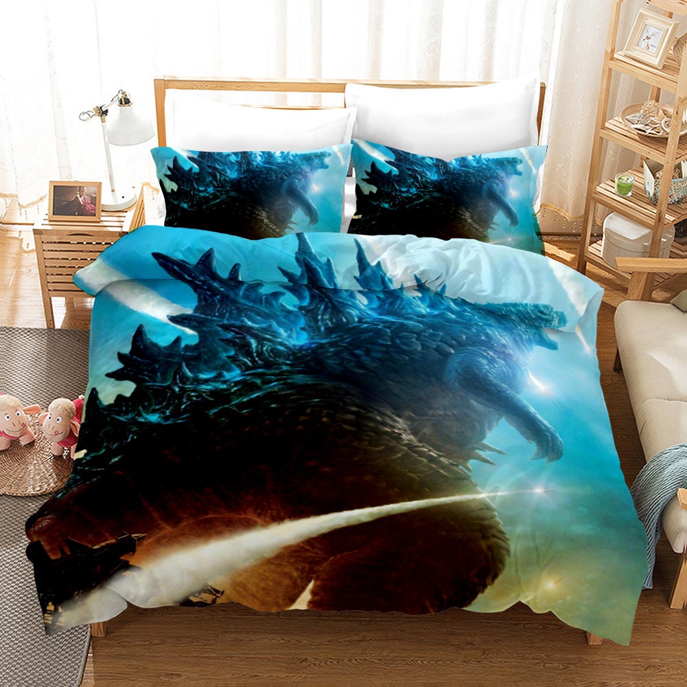Bedding Duvet Covers Queen Godzilla Bedding Set Birthday gift 1 Duvet