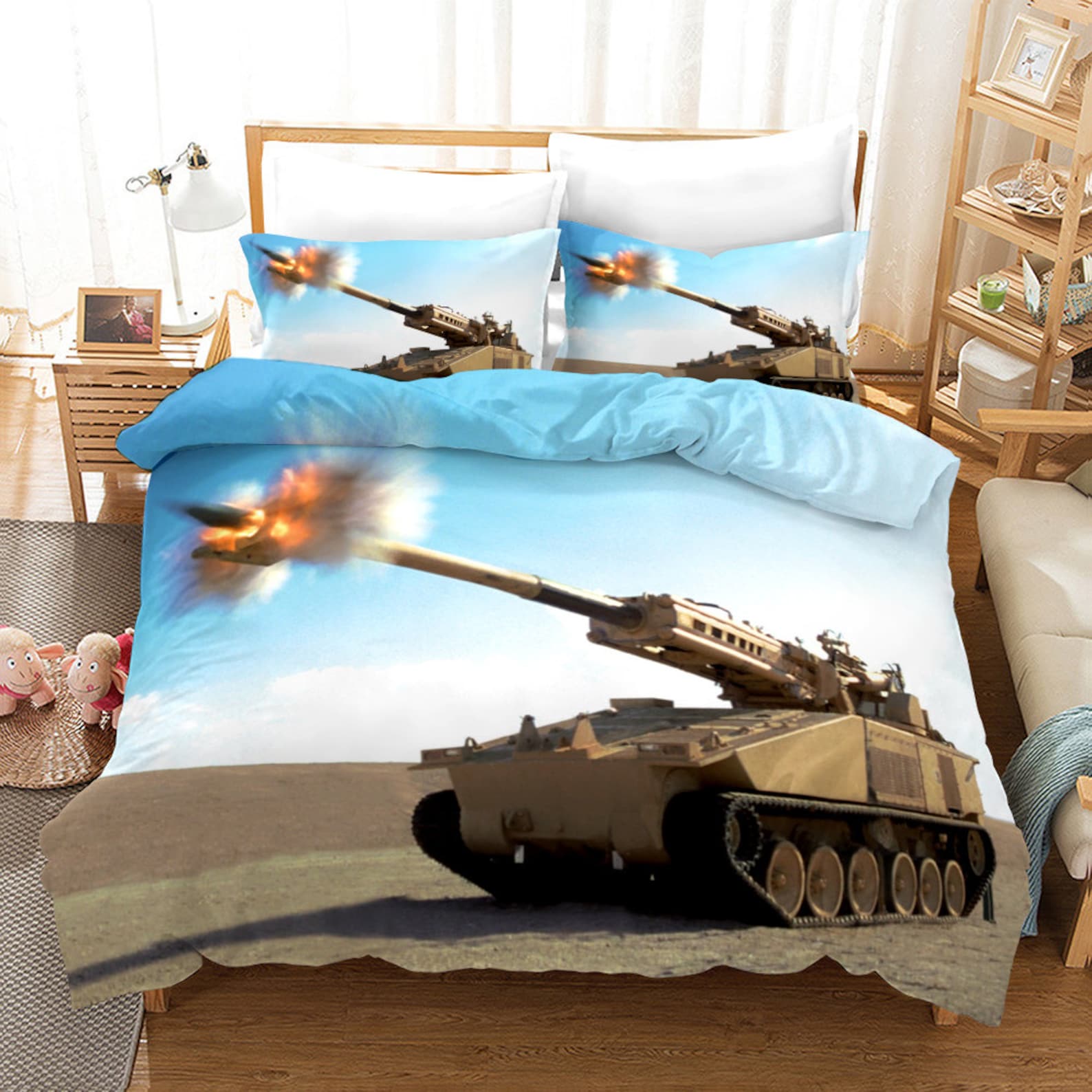 3D Armored Tank Bedding Man Boys Duvet Cover Sets Soft Etsy