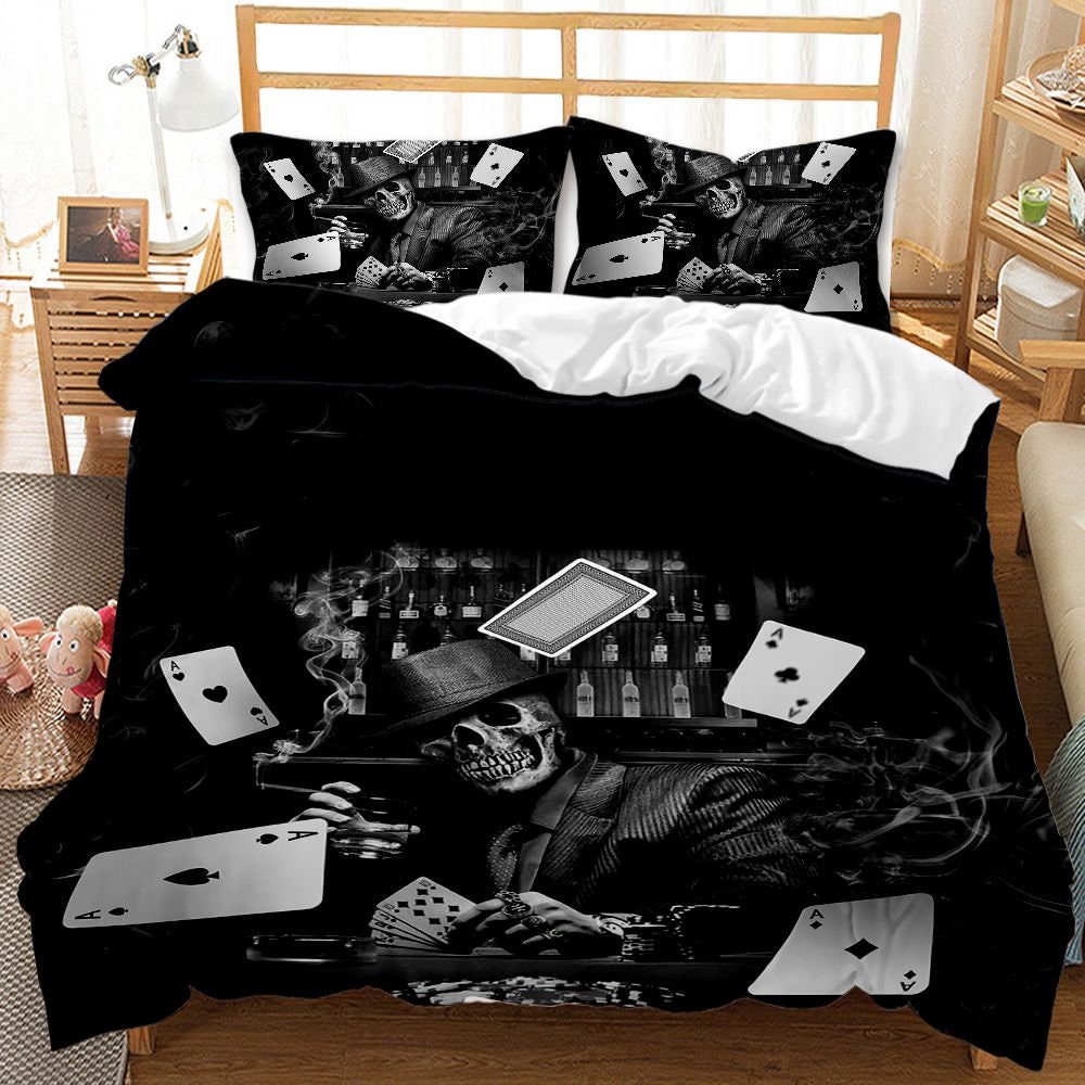 Discover Ultra Soft 3D Skull Theme Bedding Set