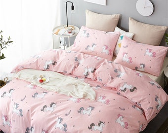 pink unicorn comforter