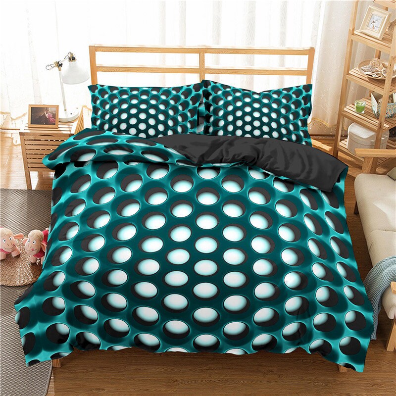 Lime Green Duvet Cover Set Nostalgic Polka Dots Style Large Etsy