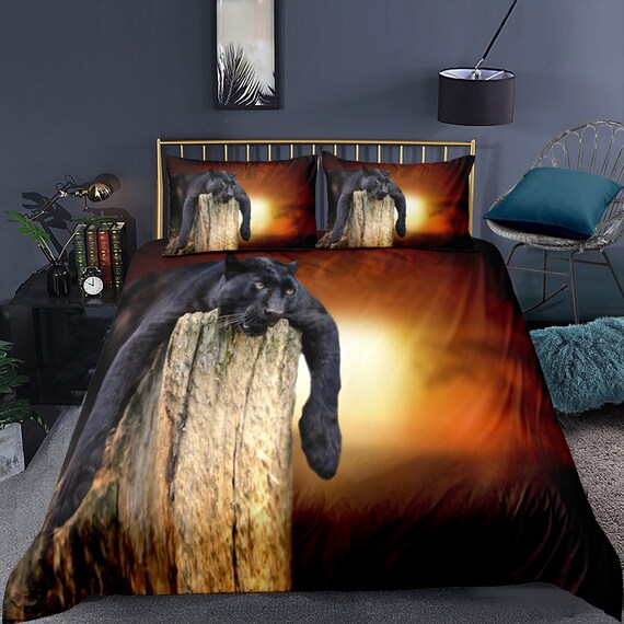 Leopard Duvet Cover Set King Size 3D Animal Print Bedding Set - Etsy Leopard Duvet Cover Set King Size 3D Animal Print Bedding Set - Etsy