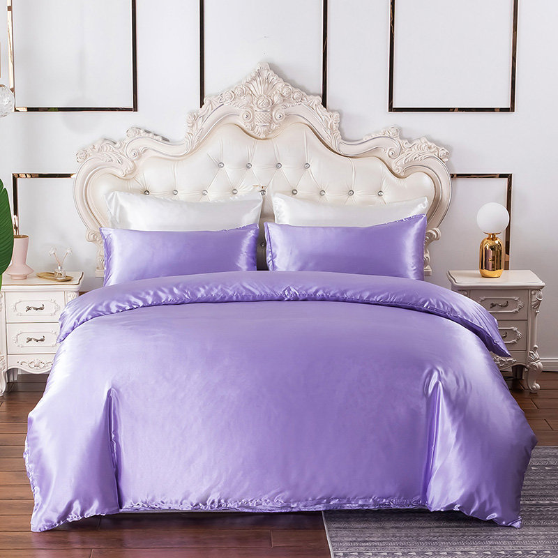 Duvet Cover Set King Size Lavender Silk Duvet Cover Soft Etsy