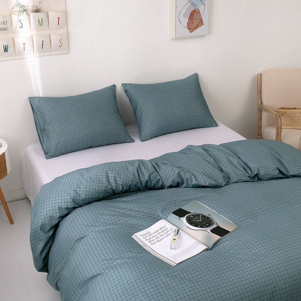 Duvet Cover Queen Size with Zipper Closure & Corner Ties 3 Etsy