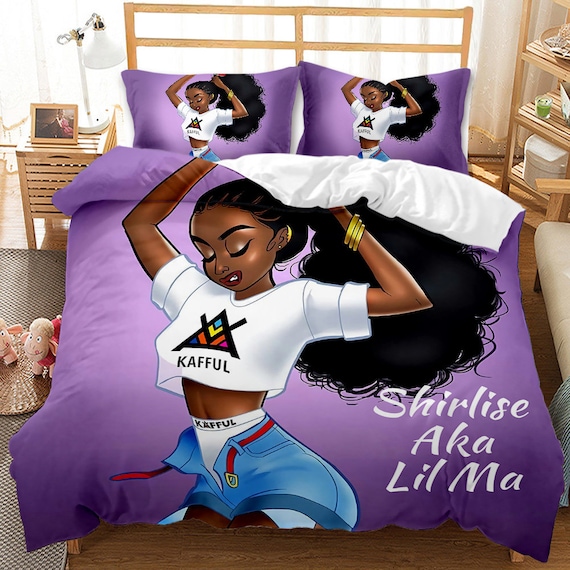 African American Black Girl Duvet Cover Queen Size 3D Soft | Etsy