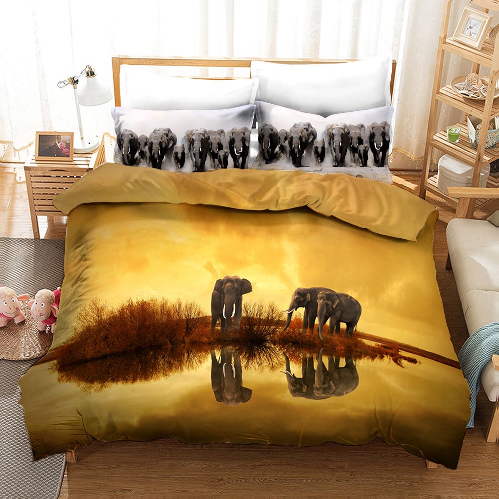 Elephant Bedspread 2 Pcs Kids Boys Elephant Lover's Gift Etsy