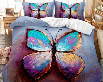 purple butterfly comforter