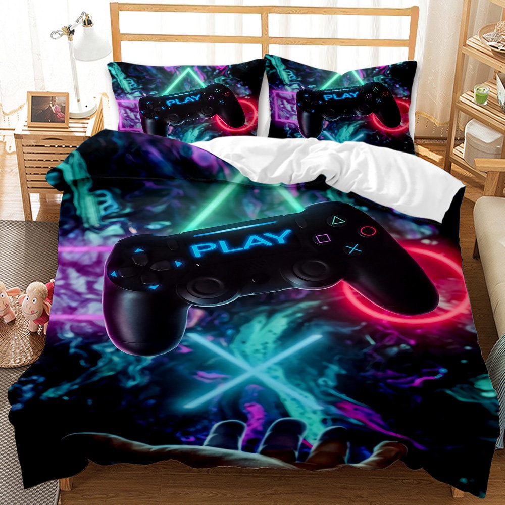 Boys Game Duvet Cover Set Video Game Gamepad Bedding Set for Etsy
