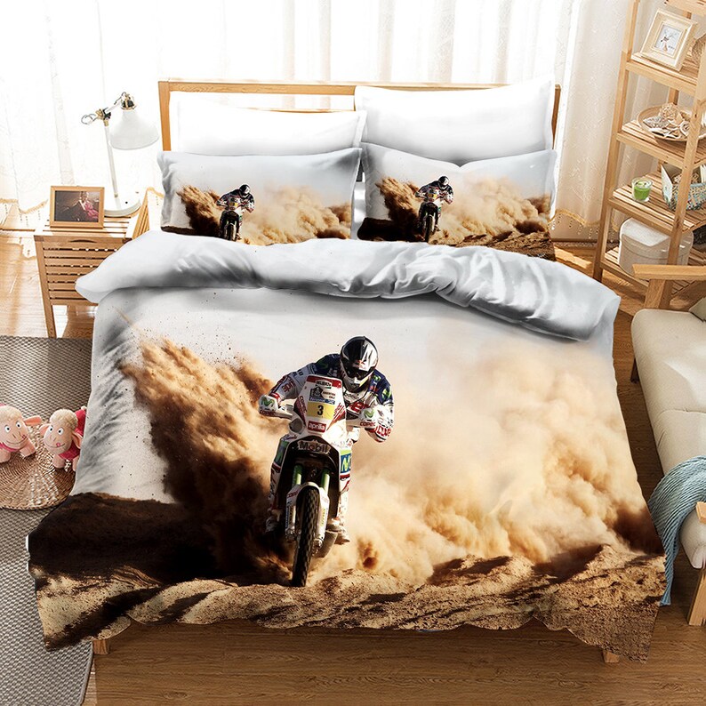 Motorcycle Bedding Setmotocross Bedding Duvet Cover and Etsy