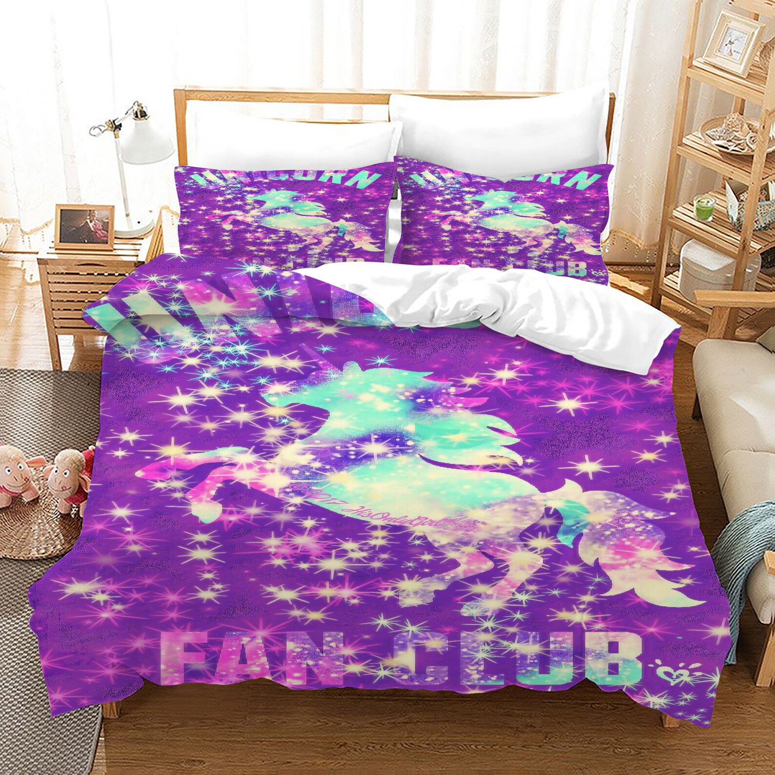 Galaxy Unicorn Bedding Kids Girls Boys Space Duvet Cover and Etsy