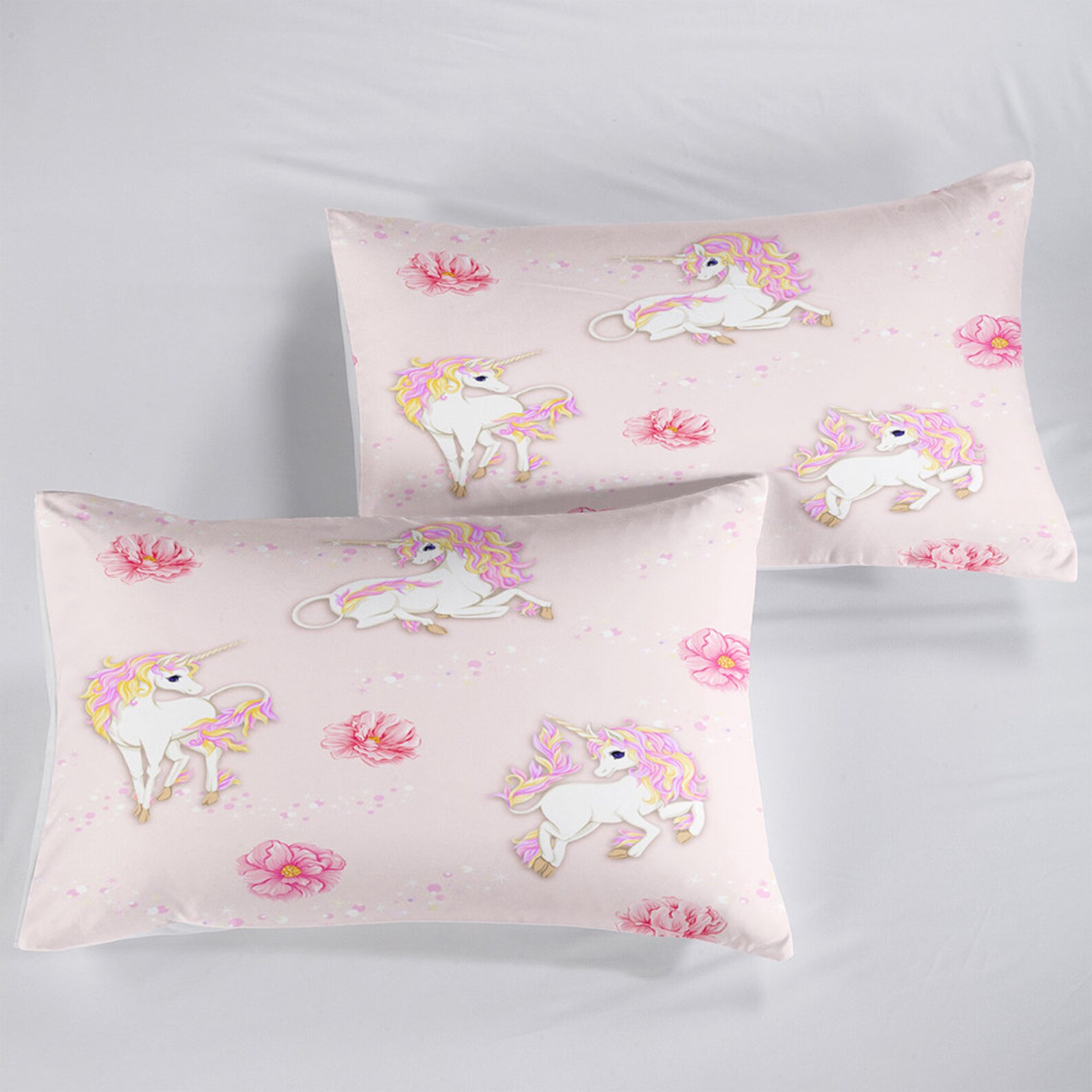 Girls Unicorn Bedding Set Full Size Girls Duvet Cover Cute Etsy