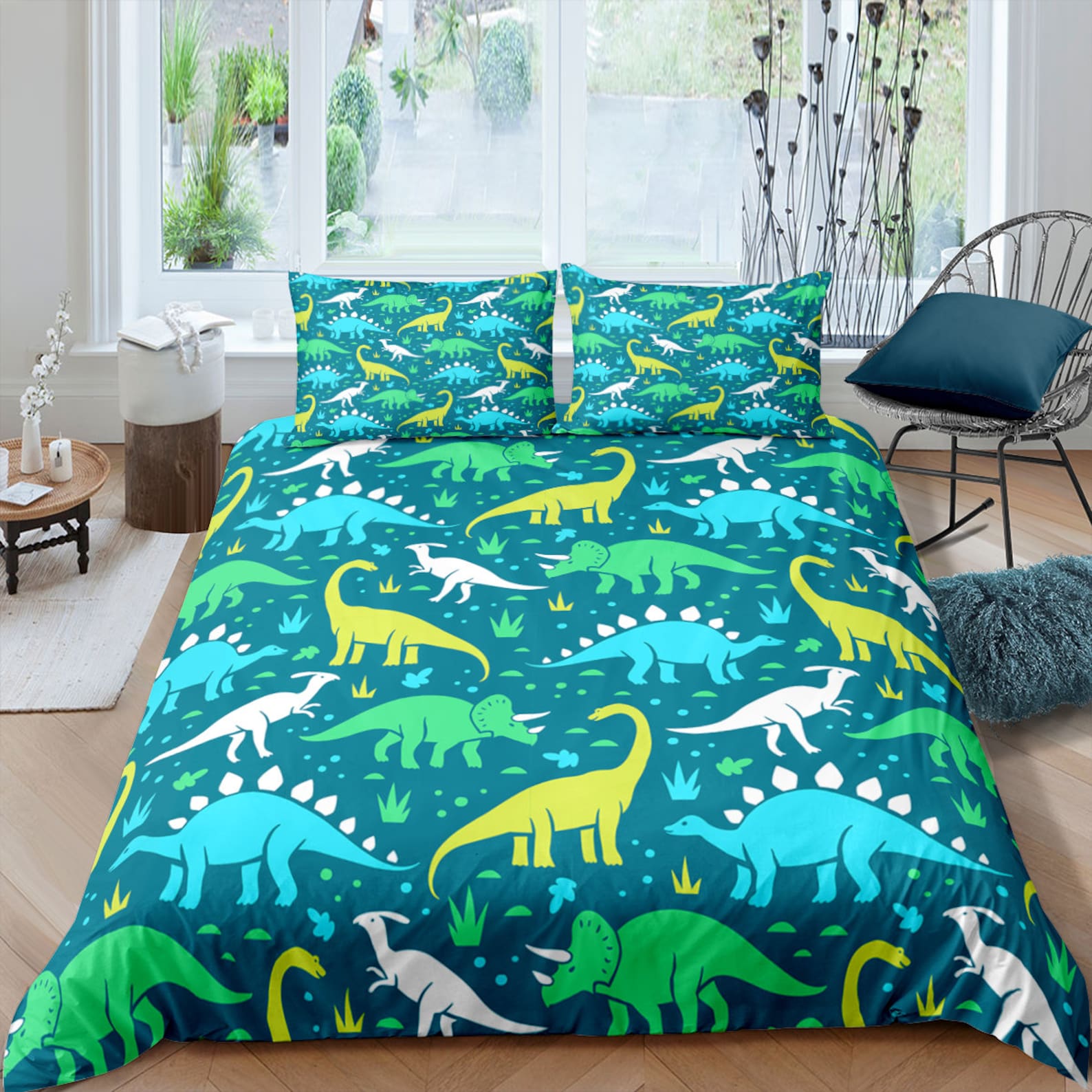 Cute Dinosaur Duvet Cover Kids Twin Dinosaur Bedding for Boys Etsy
