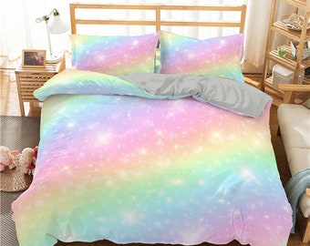 rainbow bedding twin