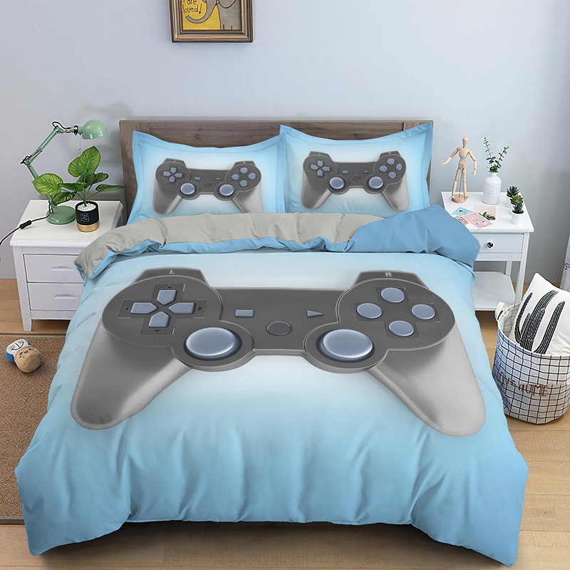 Discover Gamer Video Game Bed Sheet Set Duvet Bedding Set