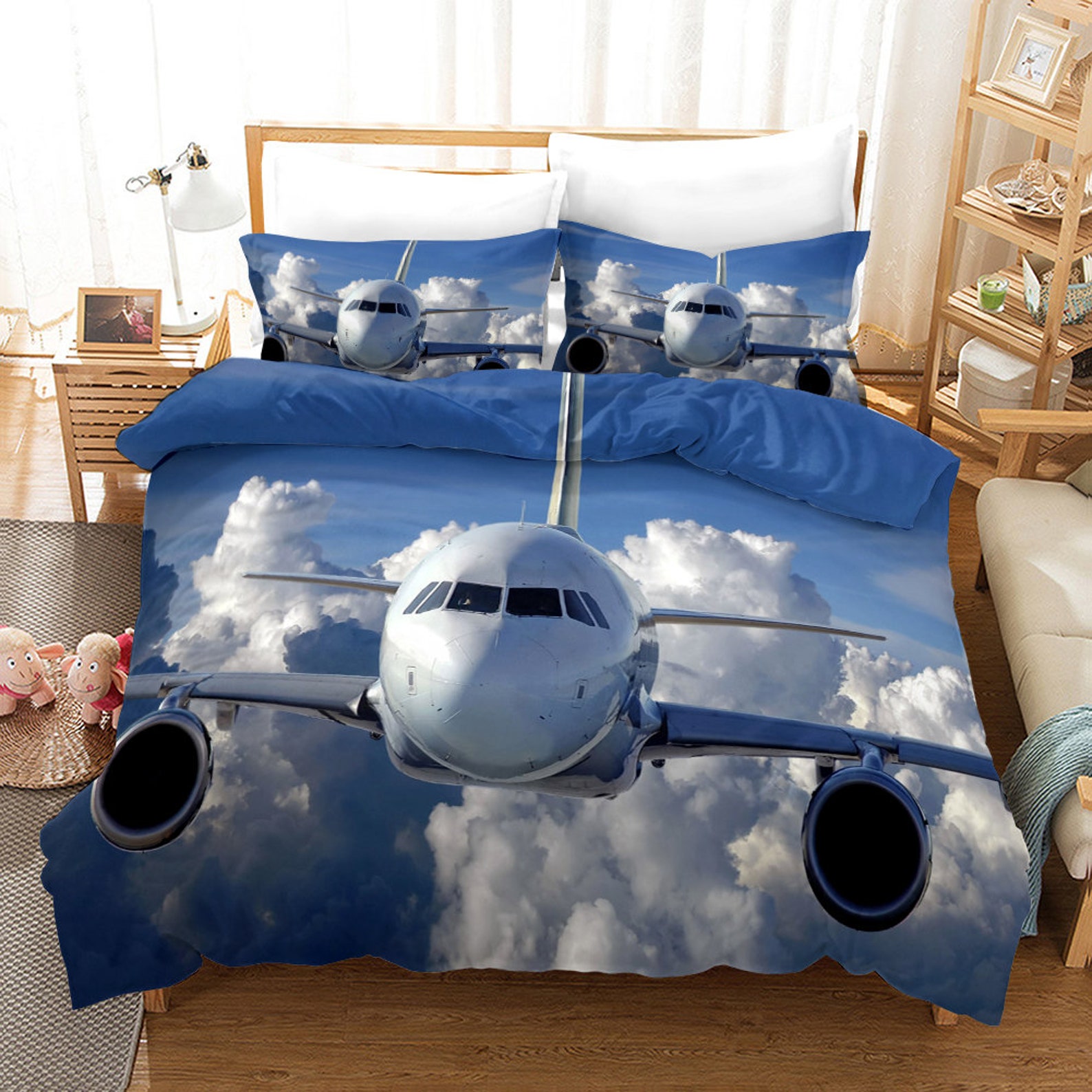 3D Airplane Duvet Cover Set Modern Bedding Set King Size - Etsy