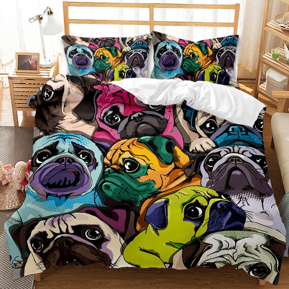 3D Dog Printed Duvet Cover Set King 