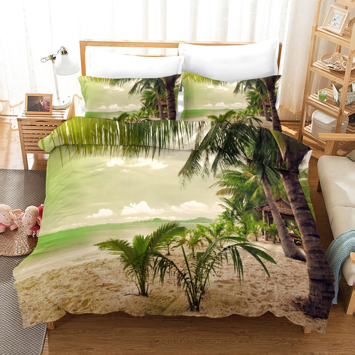 Ocean Duvet Cover Set Image of a Tropical Island With the Etsy