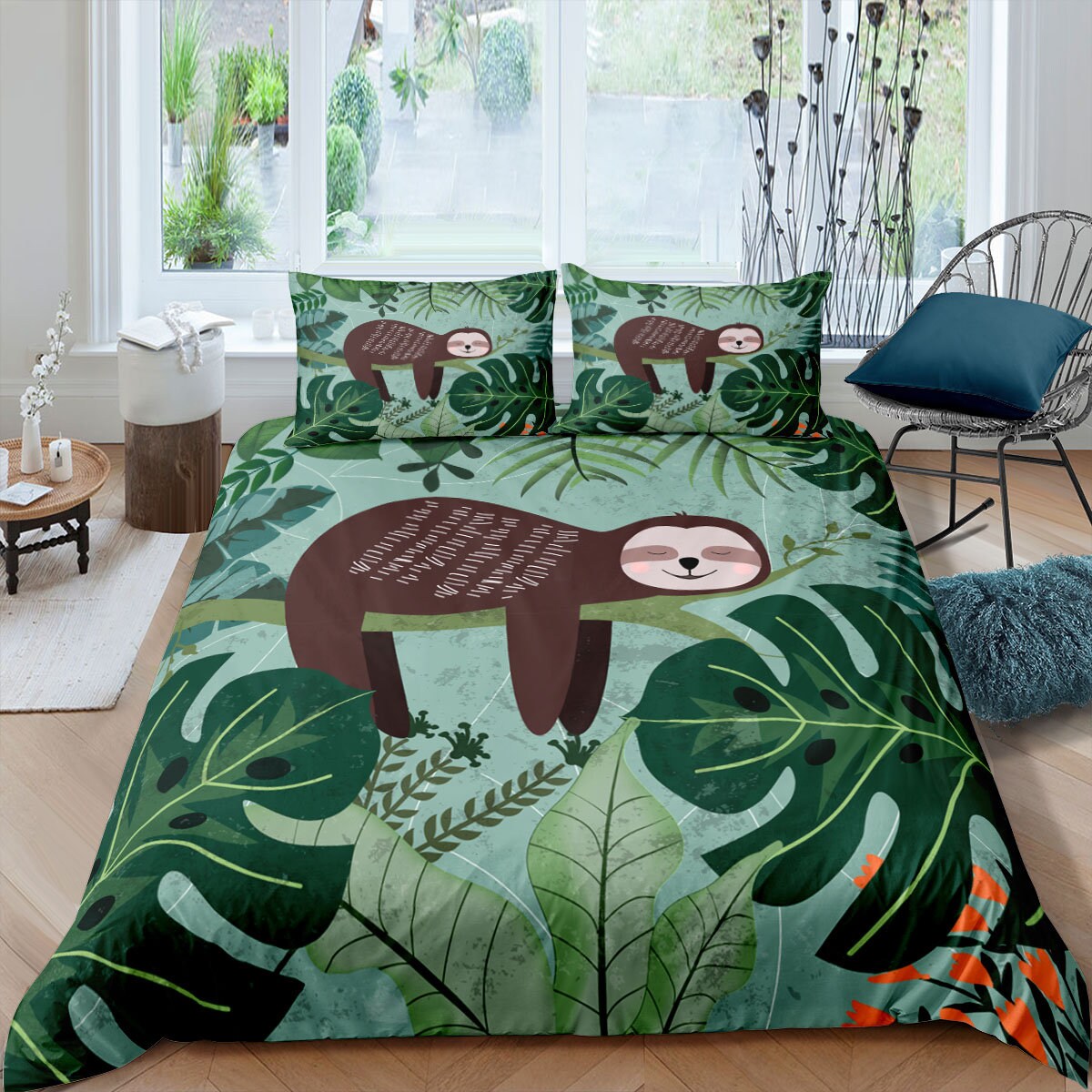 Friendly old sloth3D Print Duvet Quilt Doona Covers Pillow Case Bedding Sets 