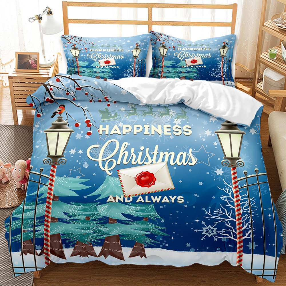 Christmas Bedding Duvet Cover Set Queen Size Kids Bedding Set Etsy