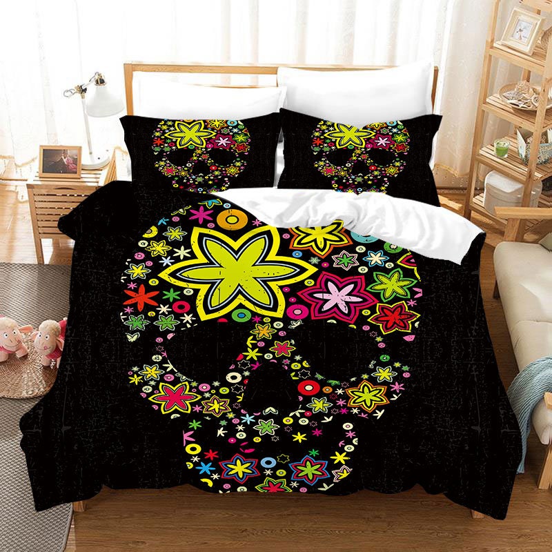 Discover Floral Skull Bedding Sets