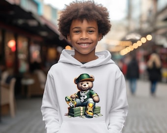 Sudadera con capucha Packer Bear, ideas para regalos de fútbol, ¡los jóvenes no tienen ataduras!