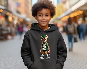 Sudadera con capucha Packer Bear 2, ideas para regalos de fútbol, ¡los jóvenes no tienen ataduras!