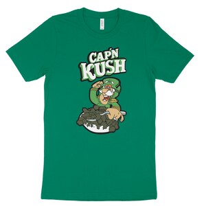 Cap'n Kush T-shirt, presentidéer för cannabis, presentidéer för marijuana bild 2