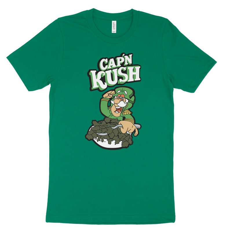 Cap'n Kush T-shirt, presentidéer för cannabis, presentidéer för marijuana bild 2