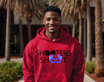 Sudadera con capucha de baloncesto Shooters Shoot Graphic, regalo perfecto para deportistas, sudadera con capucha, camiseta de baloncesto, sudaderas con capucha de baloncesto unisex