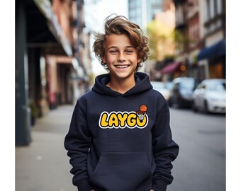 Sudadera juvenil Laygo, sudadera de baloncesto para adolescentes, sudaderas deportivas, sudadera con capucha deportiva, sudaderas de baloncesto unisex para niños