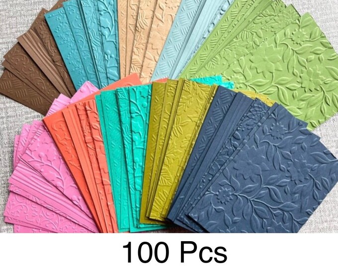 Cardstock Front 100 Pcs Embossed Cardstock Card Front Card Making Junk - Etsy