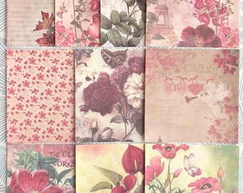 Background Collage Papers, Junk Journal Papers, Scrapbook Supplies, Assorted Paper, Junk Journal Ephemera (QLT-090-069)