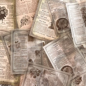 Junk Journal Papers, Scrapbook Supplies, Assorted Paper, Junk Journal Ephemera, 30 Pcs (YJC-100-036)