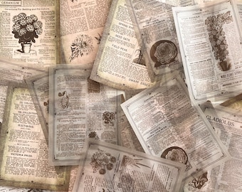 Junk Journal Papers, Scrapbook Supplies, Assorted Paper, Junk Journal Ephemera, 30 Pcs (YJC-100-036)