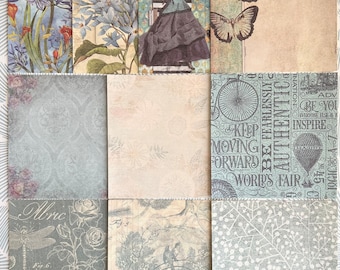 Background Collage Papers, Junk Journal Papers, Scrapbook Supplies, Assorted Paper, Junk Journal Ephemera (QLT-090-066)