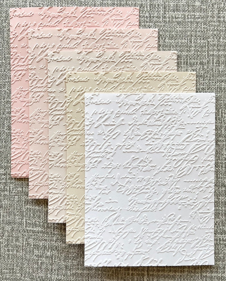 Embossed Paper Embossed Cardstock Paper Bundle 10 Pcs Etsy