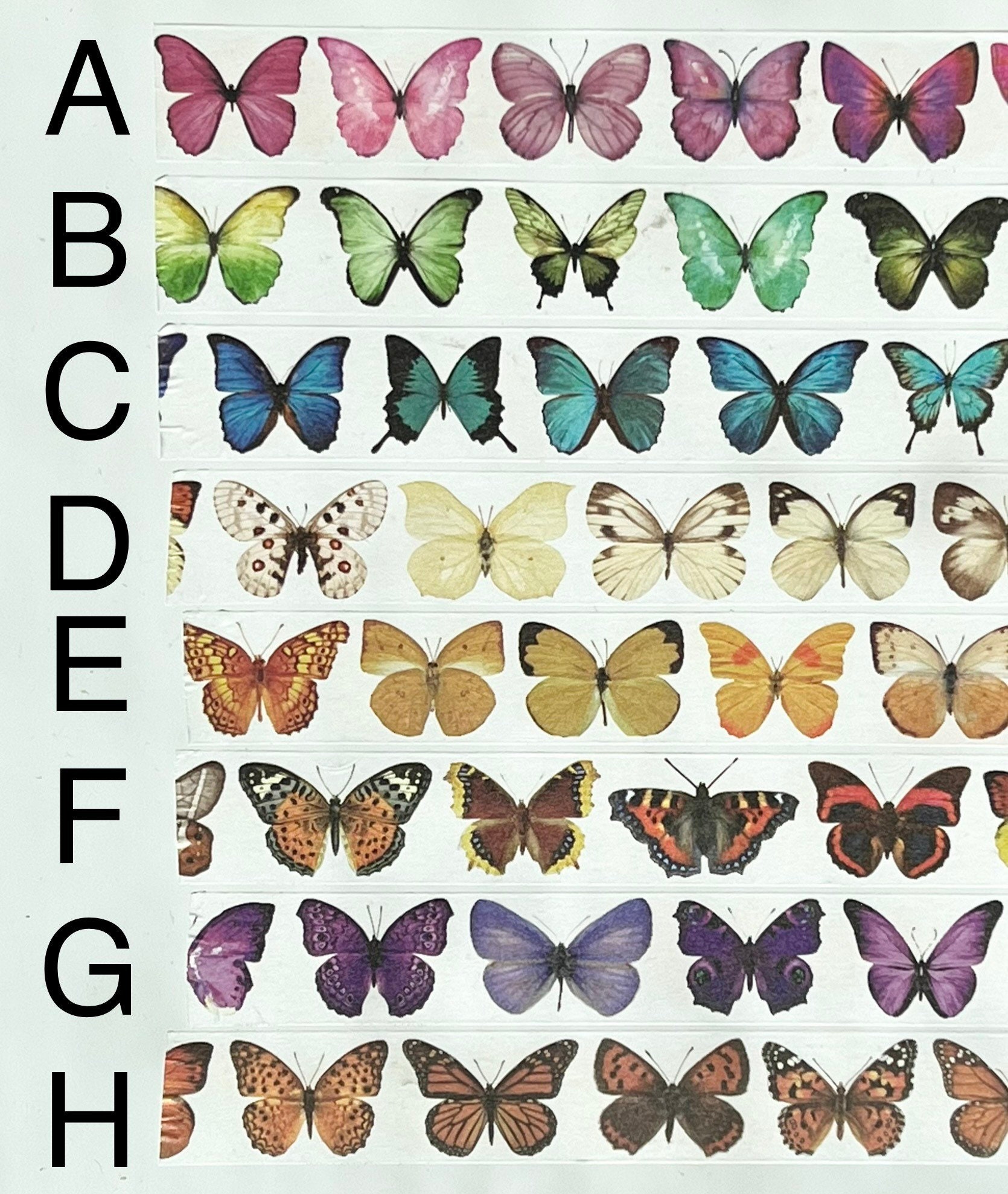 Butterfly Washi Tape, Scrapbooking Supplies, Journal Supplies, Penpal Supplies